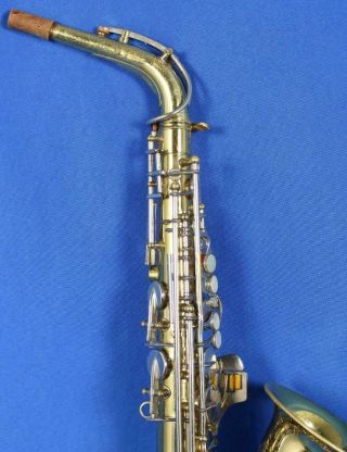 Vintage Conn Shooting Star Alto Saxophone Sax Woodwind Instrument w/ Case 4