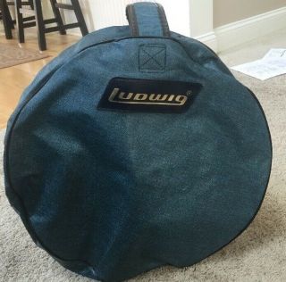 Vintage Ludwig Blue Nylon Snare Drum Bag For 5.  5x14 " Snare Drum Wow