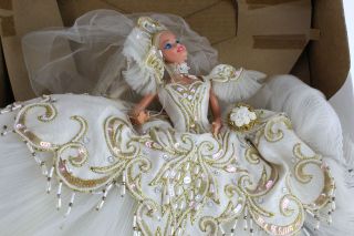 Vintage Mattel Empress Bride by Bob Mackie Exclusive Barbie Doll w/ Box 4