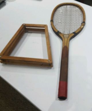 Old Vintage ◇ Winchester Major Tennis Racket ◇ In Old Wooden Frame