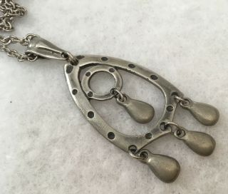 Vintage John Baalerud,  Kinetic Pewter Necklace,  Norway,  1970s