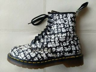 Doc Dr.  Martens Andy Warhol Faces Boots Made In England Rare Vintage Unisex 6uk