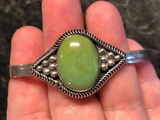 Vintage Jay King Sterling Silver Green Turquoise Cuff Bracelet 925 Dtr Old Mark