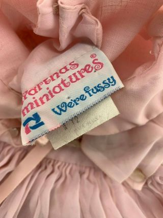 Vintage Martha’s Miniatures Pink Ruffle Party Dress Girl’s T2 Twirl Pageant Bell 8