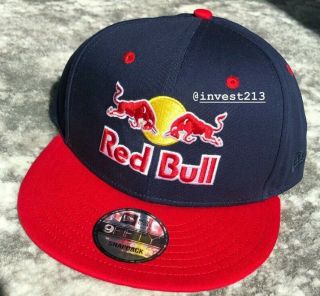 Red Bull Athlete Only Hat - 2019 - Navy Blue / Red Snapback Cap Rare
