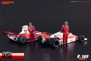 1:18 Niki Lauda & James Hunt VERY RARE figurines NO CARS for RUSH cars 9