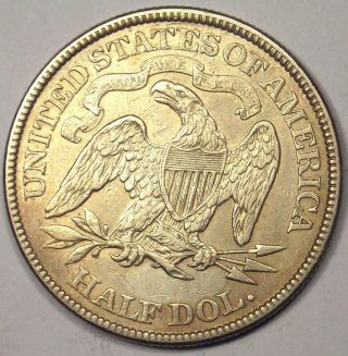 1873 Arrows Seated Liberty Half Dollar 50C Coin - XF / AU Details - Rare Coin 2