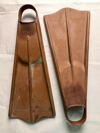 Vintage Voit Amf Duck Fees Udt Model Amf Made Usa Scuba Fins - Swim Fins