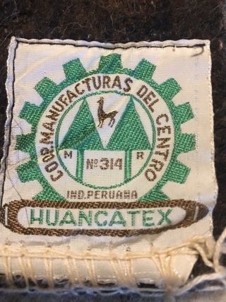 Vintage Huancatex 100 Alpaca Wool Blanket 3