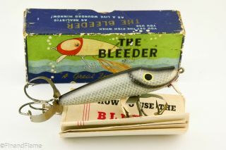 Vintage Texas Made Bleeder Baits Model Bps 100 W Papers St12