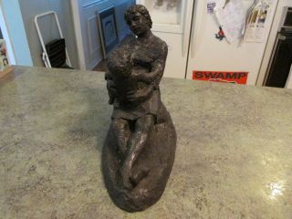 Vintage Sculpture Mother and Child Signed KARIN JONZEN Limited Edition 305/500 2