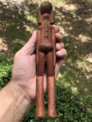 Vintage Easter Island Tribal Kava Kava Rapa Nui Carved Wood Ancestor Figure Tiki 3