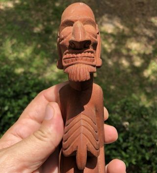 Vintage Easter Island Tribal Kava Kava Rapa Nui Carved Wood Ancestor Figure Tiki 6