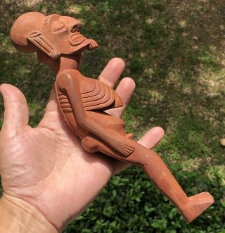 Vintage Easter Island Tribal Kava Kava Rapa Nui Carved Wood Ancestor Figure Tiki 8