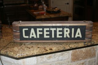Rare Light Up Cafeteria Art Deco Pharmacy Lighted Sign Reverse Painted Glass