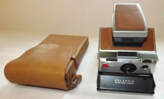 Vintage Polaroid Sx - 70 Land Camera Tan W/ Case Leather