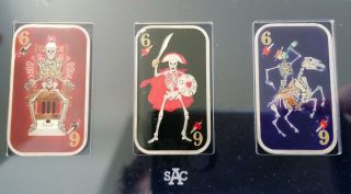 Cmg Rare Killer 6 Cards Enamel Set Of 3 Silver Art Bar Mintage: 35