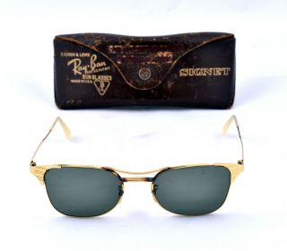 Vintage Ray Ban Signet B&l 1/10 12k Gf 52 - 20 Sunglasses,  Case - No Res.