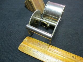 VINTAGE MAGNIFYING GLASS/LARGE - POCKET MAGNIFYING LOUPE/BRASS?/SINGLE BIG LENSE 5