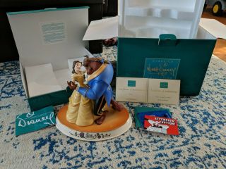 Wdcc “tale As Old As Time” Rare Beauty & The Beast W/coa With Base