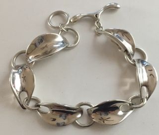 Hefty Smooth Robert Lee Morris Modernist Fine Sterling Silver 7 1/2” Bracelet
