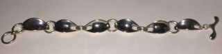 HEFTY Smooth ROBERT LEE MORRIS Modernist Fine Sterling Silver 7 1/2” Bracelet 2