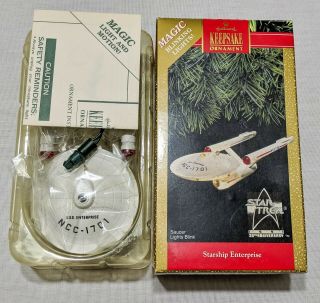 Vintage Hallmark Star Trek Enterprise Tos Ncc - 1701 Christmas Ornament 1991