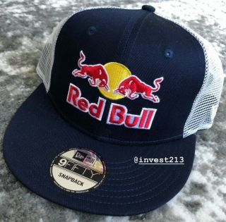 Red Bull Athlete Only Trucker Hat - 2019 - Blue/white Snapback Cap Rare