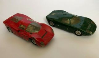 Vintage Riko Ayk Ford Gt40 & Ferrari P4 1/32 Scalextric Slot Cars