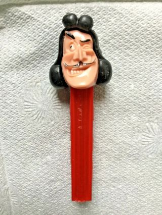 Vintage Pez Captain Hook 3.  4 No Feet Red Stem Rare