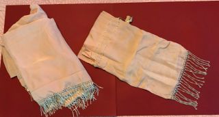 Vintage Antique Beaded Purse Scarf Shawl Set 1910 - 1920s Rare Flapper Silk Scarf