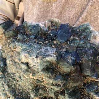 31.  4LB Rare Natural Green Fluorite Crystal Cluster Specimen Healing MA2380 8