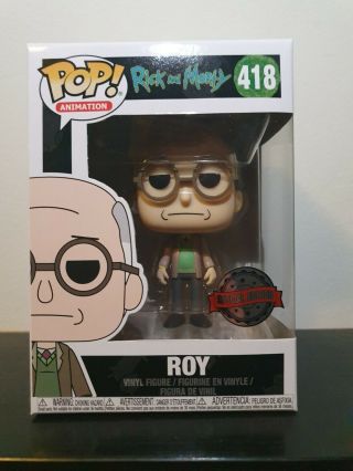 Rare Roy Rick And Morty Pop Vinyl Limited Edition Blips And Chitz
