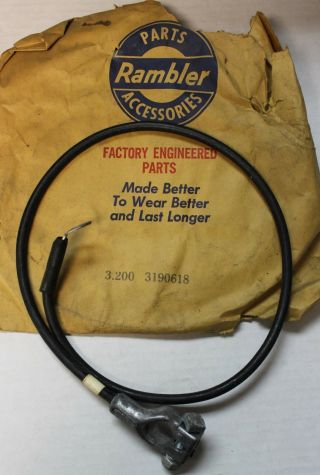 Vintage Rambler Parts Accessories 30.  5 " Battery Cable 3.  200 3190618 (506)