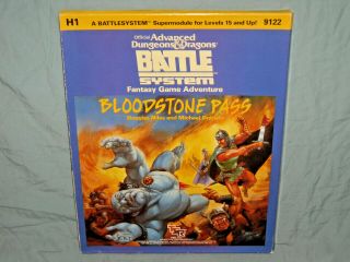 Ad&d 1st Ed Module - H1 Bloodstone Pass (ultra Rare - High - Grade And Nr)