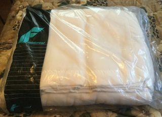 Vtg Fieldcrest White Acrylic Blanket King Size 108 X 90 Usa