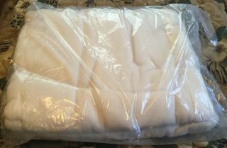 Vtg Fieldcrest White Acrylic Blanket King Size 108 X 90 USA 2