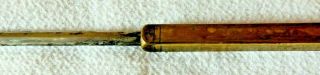 RARE VINTAGE SMALL BRASS GAFF WITH TURNED ROSEWOOD HANDLE QPEN 27 