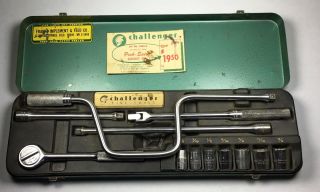 Proto Challenger No.  2402 - A - 12 Piece 3/8 " Drive Socket Set Made In Usa Vintage