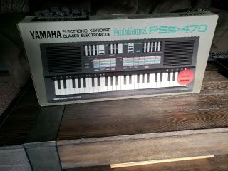 Yamaha Portasound Pss - 470 Vintage Keyboard W/power Cable/box/styrofoam Inserts