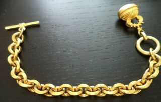 Rare Stunning Vintage Estate Signed Ben - Amun Gold Tone 8 1/4 " Bracelet G704i