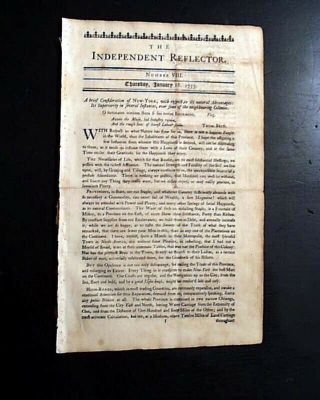 Rare 18th Century COLONIAL YORK Short Lived Publication 1753 Old Newspaper 2