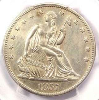 1857 Seated Liberty Half Dollar 50c - Certified Pcgs Au Details - Rare Date
