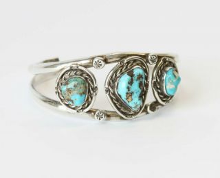 Vintage Navajo Sleeping Beauty Turquoise & Sterling Silver Cuff/bracelet