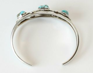 Vintage Navajo Sleeping Beauty Turquoise & Sterling Silver Cuff/Bracelet 4