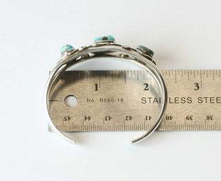 Vintage Navajo Sleeping Beauty Turquoise & Sterling Silver Cuff/Bracelet 6