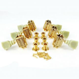 Schaller 3x3 Vintage Deluxe Tuners For Gibson Les Paul Sg Gold Tk - 0771 - 002