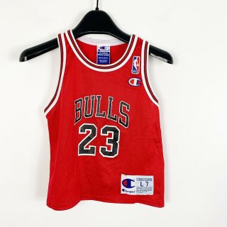 Vtg Michael Jordan Chicago Bulls Champion Nba Basketball Jersey Youth Large L 7