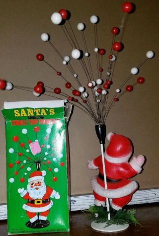 Vtg 1950s Style Atomic Santa Claus Mini Blow Mold Christmas Table Centerpiece 3