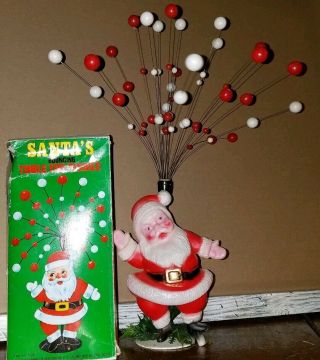 Vtg 1950s Style Atomic Santa Claus Mini Blow Mold Christmas Table Centerpiece 4